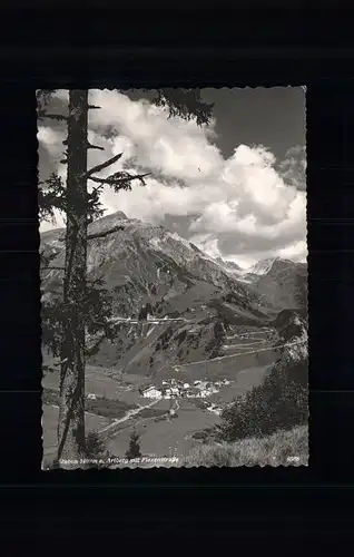 Stuben Vorarlberg am Arlberg Panorama mit Flexenstrasse Gebirgspass  Kat. Kloesterle