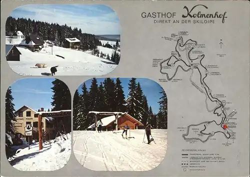 Furtwangen Gasthof Pension Kolmenhof Skiloipe Wintersportplatz Kat. Furtwangen im Schwarzwald