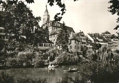 Tuebingen Partie am Neckar mit Hoelderlinturm Kat. Tuebingen