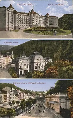 Karlovy Vary Hotel Imperial Kaiserbad Cisarske lazne Krizova ulice Mlynska kolonade Muehlbrunnkolonnade  / Karlovy Vary /