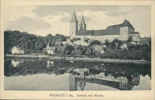 Rochlitz Sachsen Schloss mit Mulde Kat. Rochlitz