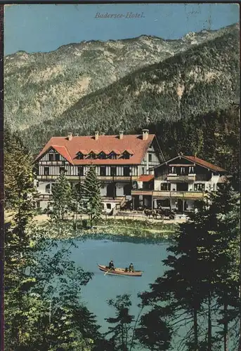 Obergrainau Badersee Hotel Photochromiekarte No. 6065 Kat. Grainau