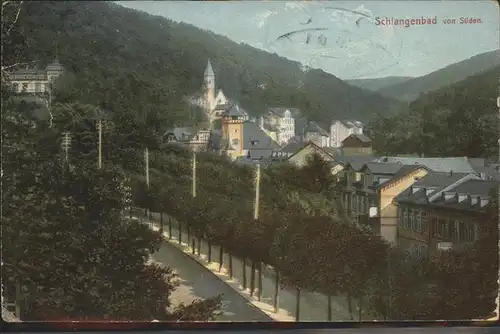 Schlangenbad Taunus Teilansicht von Sueden Kat. Schlangenbad