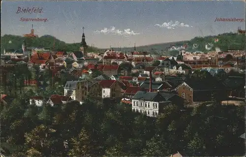 Bielefeld Totalansicht mit Sparrenburg und Johannisberg Kat. Bielefeld