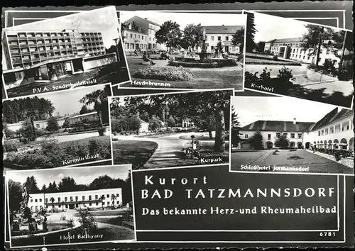 Bad Tatzmannsdorf Burgenland Herz  Rheumaheilbad Brunnen Schlosshotel Kat. Bad Tatzmannsdorf