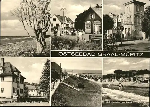 Graal-Mueritz Ostseebad HOG Seeblick Strand Wald-Hotel Richard Assmann / Seeheilbad Graal-Mueritz /Bad Doberan LKR