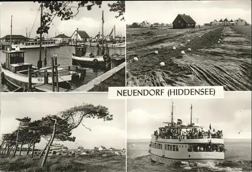 Neuendorf Hiddensee Dampfschiff Hafen Kat. Insel Hiddensee