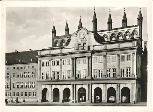 Rostock Mecklenburg Vorpommern Rathaus Hafen  Kat. Rostock