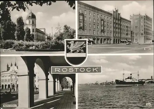 Rostock Mecklenburg Vorpommern Wappe Hafen Kat. Rostock