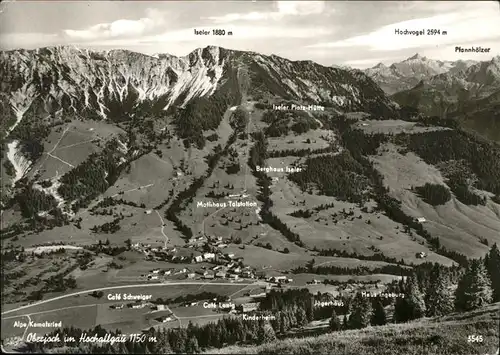 Oberjoch Hochvogel Pfannhoelzer Iseler Kat. Bad Hindelang