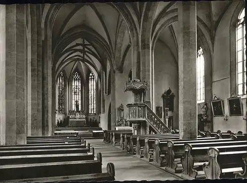 Karlstadt Main St. Andreaskirche Kirchenschiff Innen Kat. Karlstadt