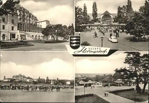 Heringsdorf Ostseebad Usedom Wappen Strand Kurkonzert Kat. Heringsdorf