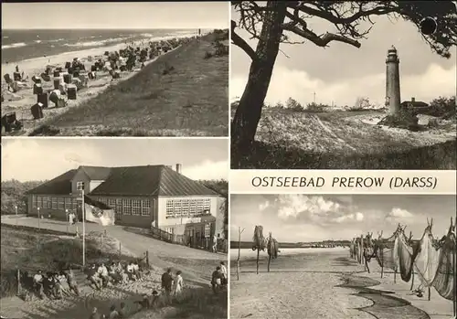 Prerow Ostseebad Fischerei Leuchtturm Strand Duenenhaus / Darss /Nordvorpommern LKR