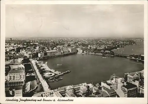 Hamburg Jungfernstieg Binnen Aussenalster Kat. Hamburg