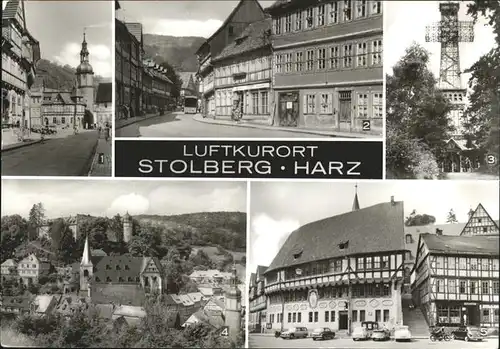 Stolberg Harz Luftkurort Rittergasse Saigerturm Markt Rathaus Kat. Stolberg Harz