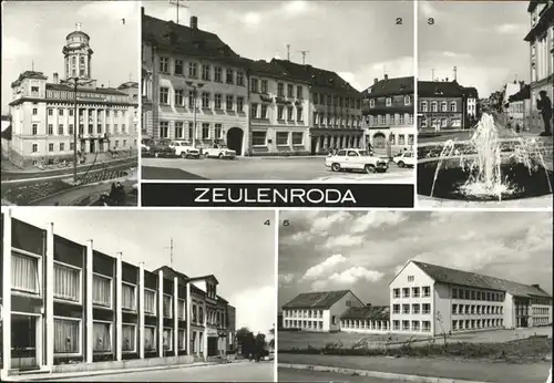 Zeulenroda HO Hotel Thueringer Hof Markt Kreiskulturhaus Deutsch Sowjetische Freundschaft Kat. Zeulenroda Triebes