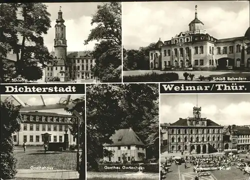 Weimar Thueringen Dichterstadt Goethehaus Gartenhaus Rathaus Schloss Belvedere / Weimar /Weimar Stadtkreis