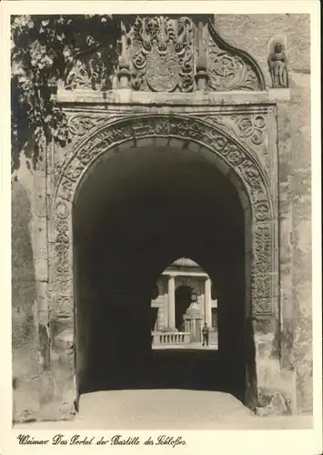 Weimar Thueringen Portal Bastille Schloss / Weimar /Weimar Stadtkreis