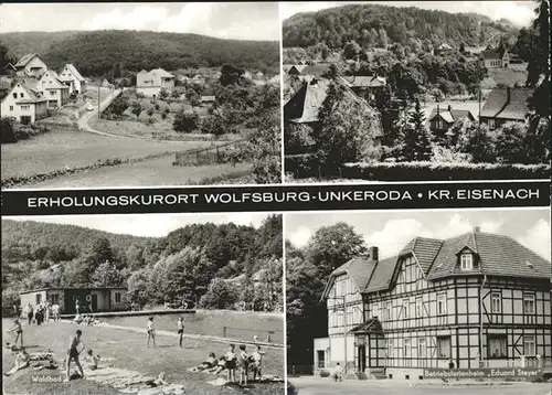 Wolfsburg-Unkeroda Waldbad Betriebsferienheim Eduard Steyer / Wolfsburg-Unkeroda /Wartburgkreis LKR