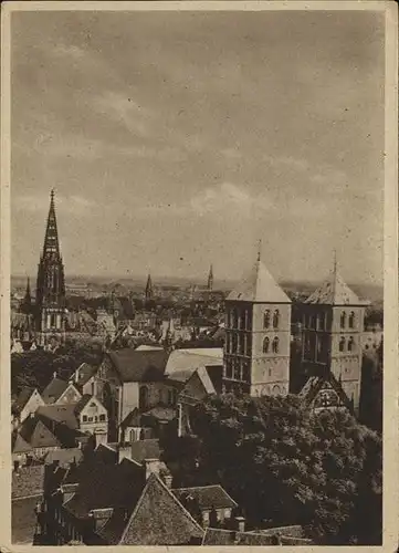 Muenster Westfalen Dom und Lambertikirche Kat. Muenster