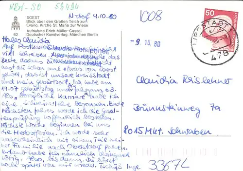 Soest Arnsberg Gr Teich mit Ev Kirche St Maria zur Wiese / Soest /Soest LKR