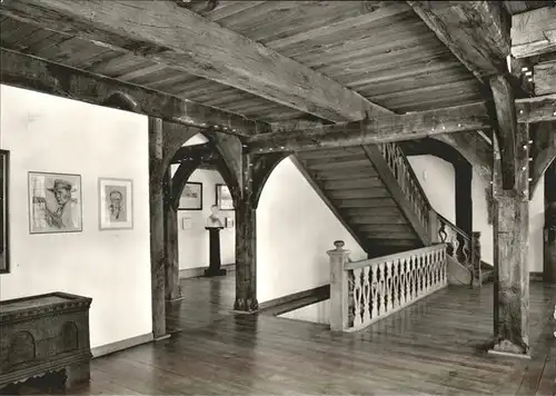 Detmold Lipp Landesmuseum Treppenhaus zum oberen Stockwerk Kat. Detmold