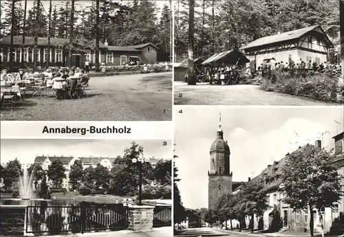 Annaberg Buchholz Erzgebirge Poehlbergbaude Waldschenke Schutzteich St Annenkirche Kat. Annaberg