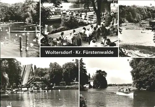 Woltersdorf Erkner Am Kalksee HO Gaststaette Strandcafe Am Flakensee Schleuse Kat. Woltersdorf Erkner