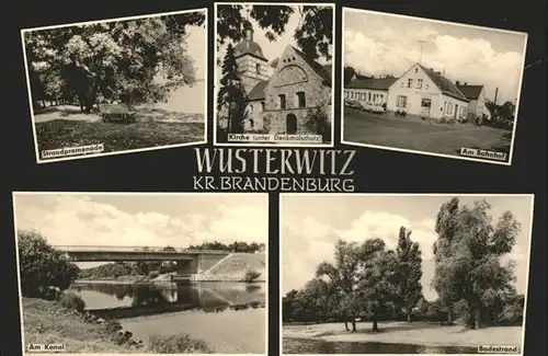 Wusterwitz Brandenburg Strand Kirche Bahnhof Kanal Bruecke Badestrand / Wusterwitz /Potsdam-Mittelmark LKR