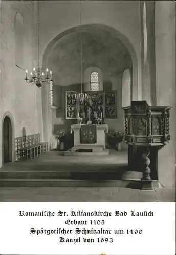 Bad Lausick Roman St Kilianskirche Schnitzaltar Kanzel Kat. Bad Lausick