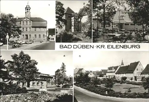 Bad Dueben Markt Rathaus Burg Dueben Kulturhaus Eisenmoorbad Platz der Jugend Kat. Bad Dueben