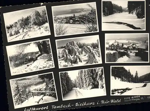 Tambach Dietharz Winter Panorama Teilansichten Kat. Tambach Dietharz