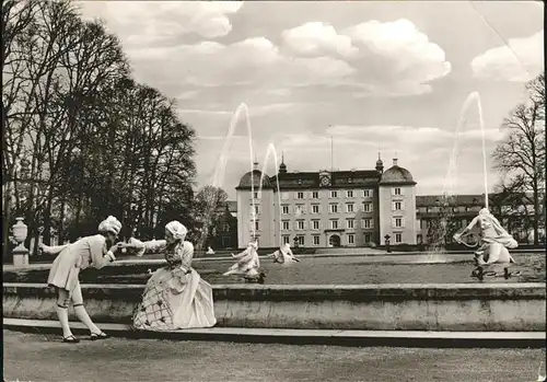 Schwetzingen Arionsbrunnen mit Schloss Kat. Schwetzingen