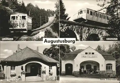 Augustusburg Drahtseilbahn Station Augustustburg Station Erdmannsdorf Kat. Augustusburg