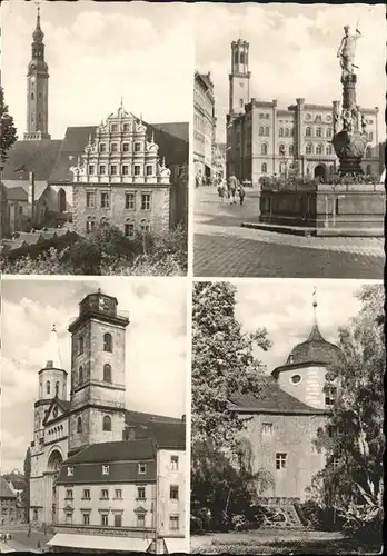 Zittau Heftergiebel Klosterkirche Rathaus Rolandsbrunnen Johanniskirche Blumenuhr Stadtgaertnerei Kat. Zittau