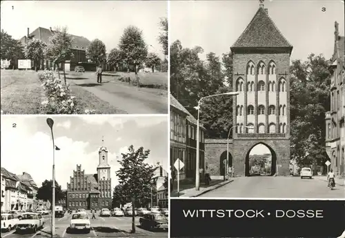 Wittstock Dosse Bahnhof Rathaus Ernst Thaelmann Platz Groepertor Kat. Wittstock