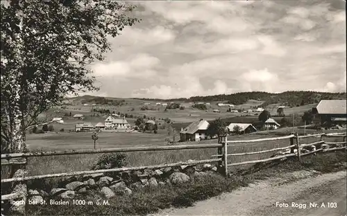 Ibach St Blasien Totalansicht Feldweg / Ibach /Waldshut LKR