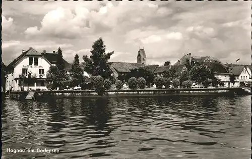 Hagnau Bodensee Ansicht vom See aus Kirchturm Kat. Hagnau am Bodensee