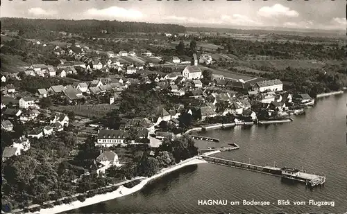 Hagnau Bodensee Fliegeraufnahme Hafen Anlegesteg Kat. Hagnau am Bodensee