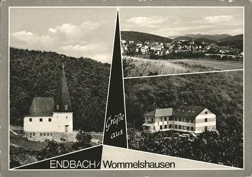 Wommelshausen Kirche Kolonialwaren Michel Gesamtansicht Kat. Bad Endbach