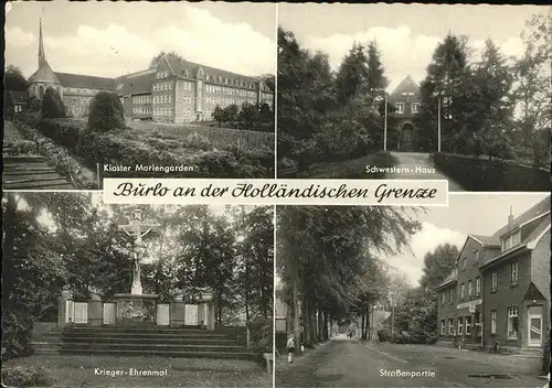 Burlo Kloster Mariengarden Schwesternhaus Krieger Ehrenmal Denkmal Strassenpartie Kat. Borken