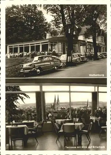 Billerbeck Westfalen Luftkurhaus Weissenburg Terrasse Kirche Kat. Billerbeck