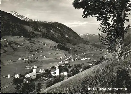 Alt St Johann Gesamtansicht mit Alpenpanorama Kat. Alt St Johann