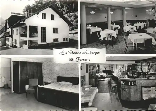 Ferrette Haut Rhin Hotel Restaurant "La Bonne Auberge" Bar Kat. Ferrette
