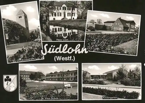 Suedlohn Kirchstrasse Haus Loen Haus der Vereine Kindergarten St. Vitus Schule Kat. Suedlohn