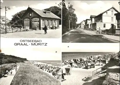 Graal-Mueritz Ostseebad Milchbar Seestern Rosa Luxemburg Strasse Strand Strandkorb / Seeheilbad Graal-Mueritz /Bad Doberan LKR