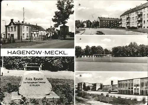 Hagenow Wasserwerk Fritz Reuter Gedenkstein AWG Neubaugebiet "Neue Heimat" Sportplatz Kat. Hagenow