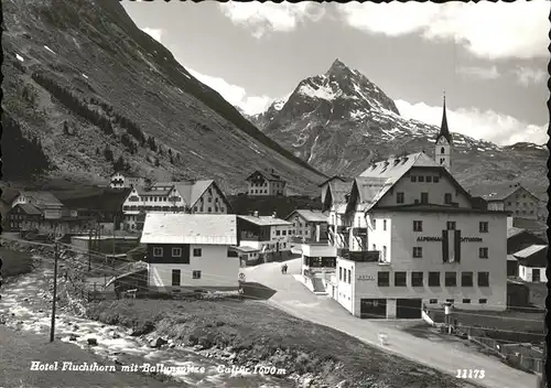 Galtuer Tirol Ortsstrasse Hotel Fluchthorn mit Ballunspitze Kat. Galtuer