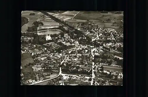 Gemen Jugendburg und Gemen Stadt See Fliegeraufnahme Kat. Borken