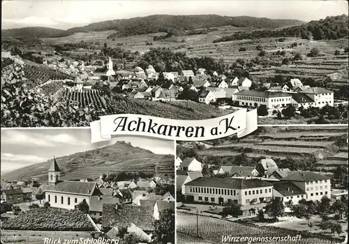Achkarren Panorama Weinberge Schlossberg Winzergenossenschaft Kat. Vogtsburg im Kaiserstuhl